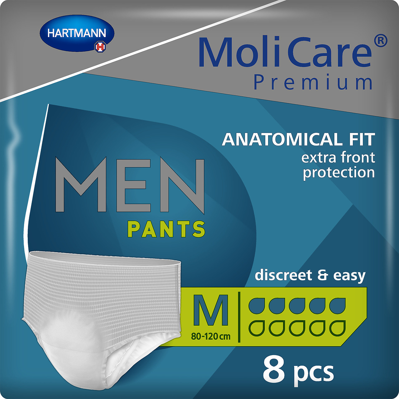 Pánské absorpční spodní prádlo MoliCare Men Pants 5 kapek M