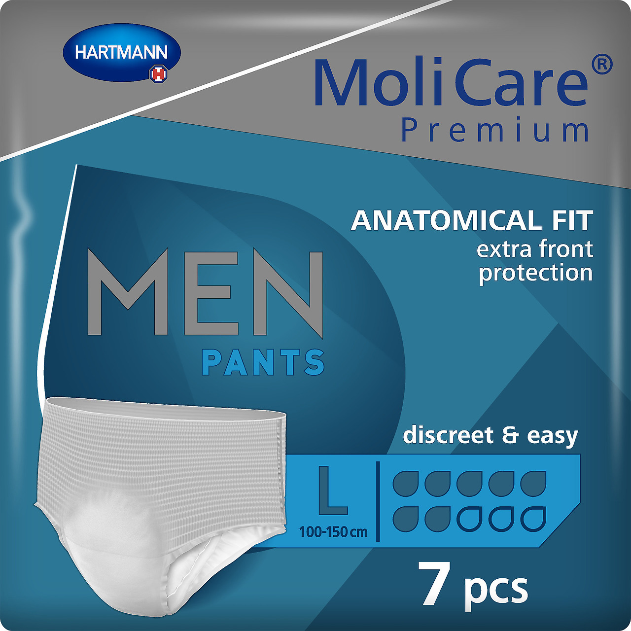 Pánské absorpční spodní prádlo MoliCare Men Pants 7 kapek L