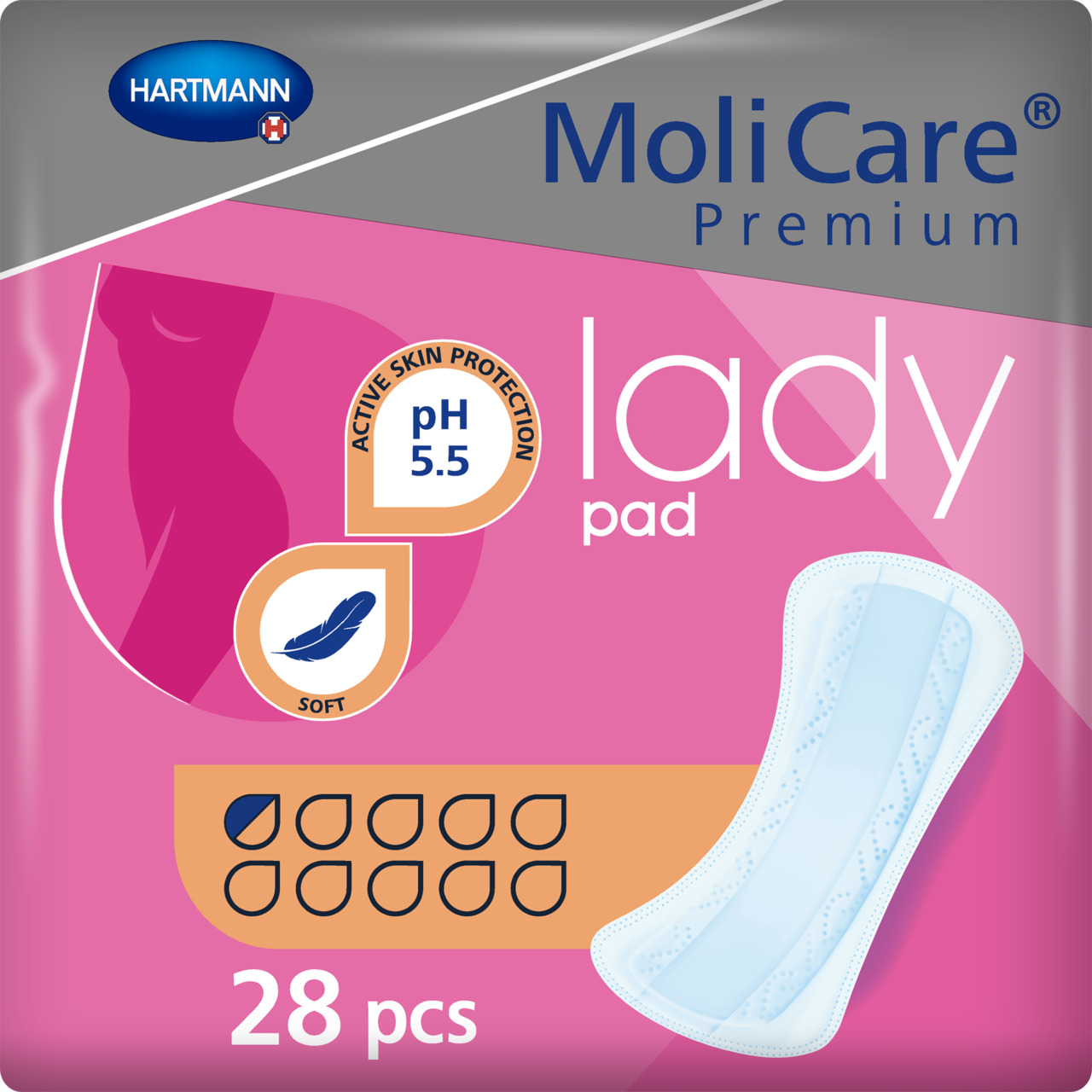 Inkontinenční vložky pro ženy MoliCare Lady 0,5 kapky